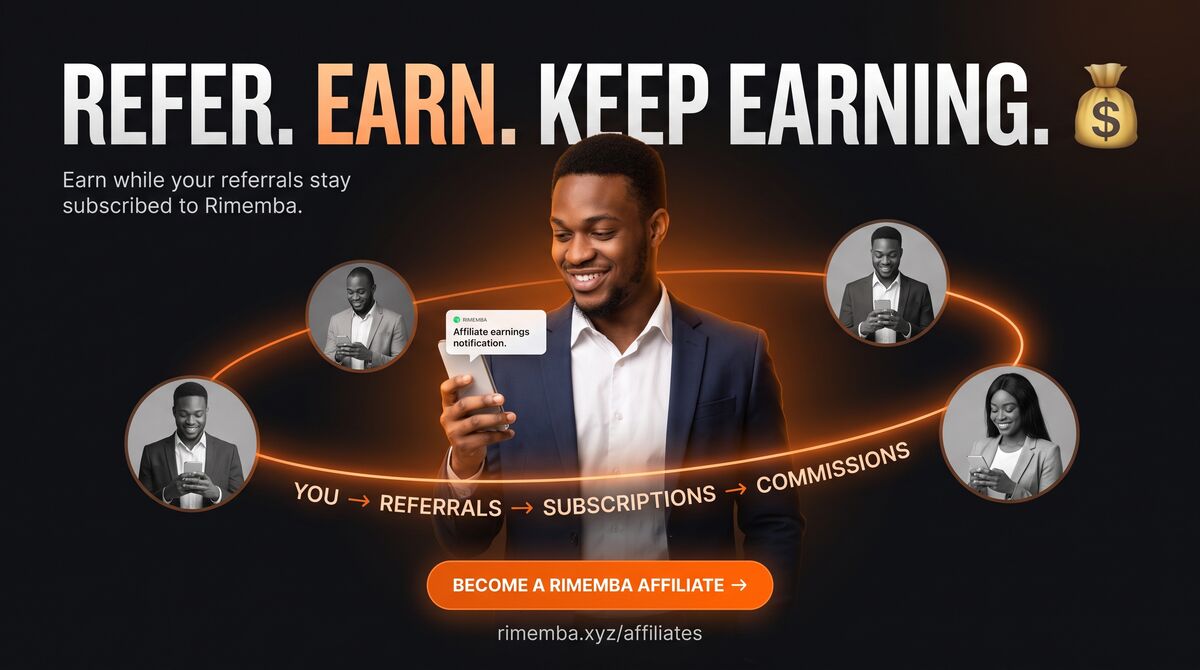 Become a Rimemba affiliate and earn commission for life by sharing your referral link